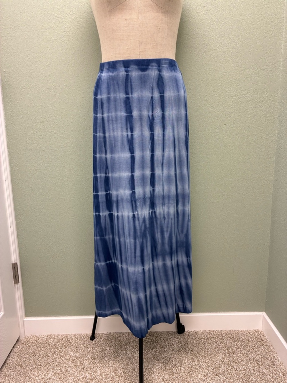 Tryst Blue Tie-Dye Maxi Skirt